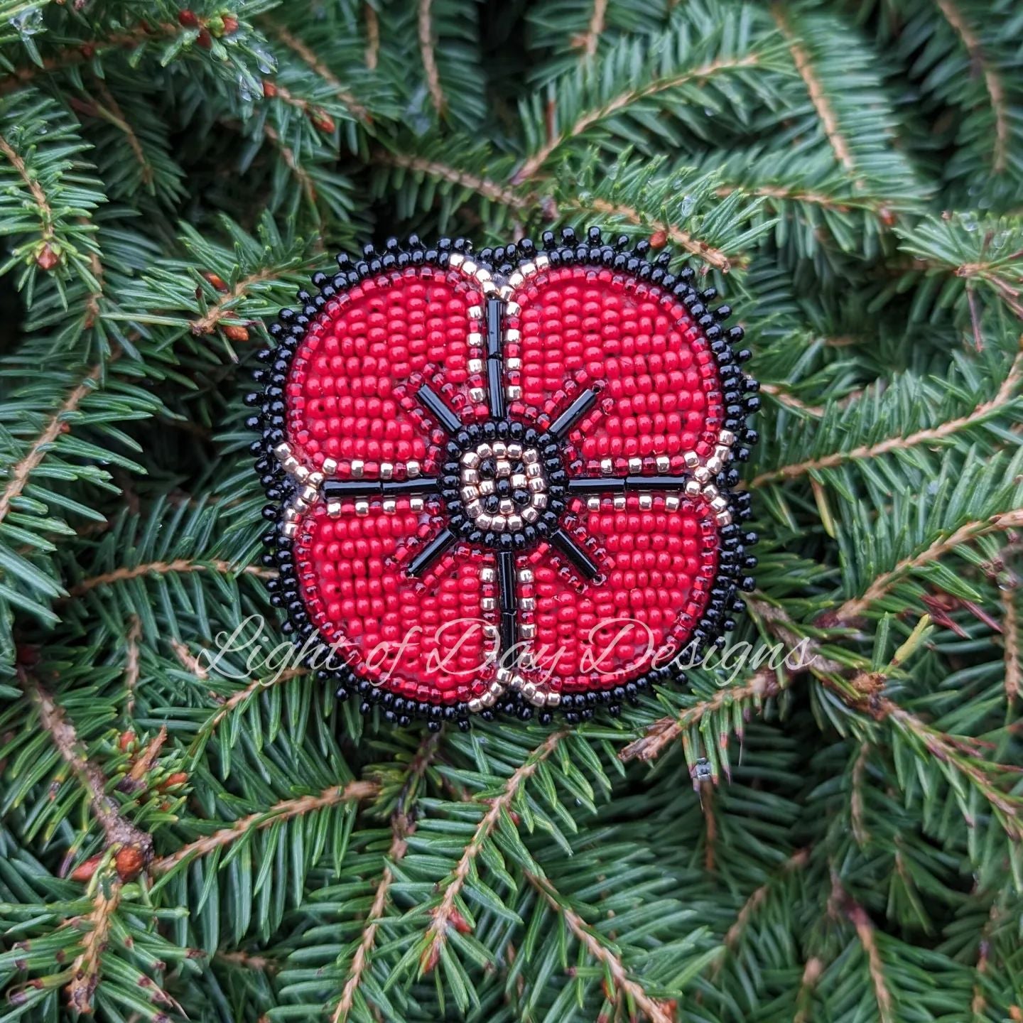 Beaded Poppy Pins