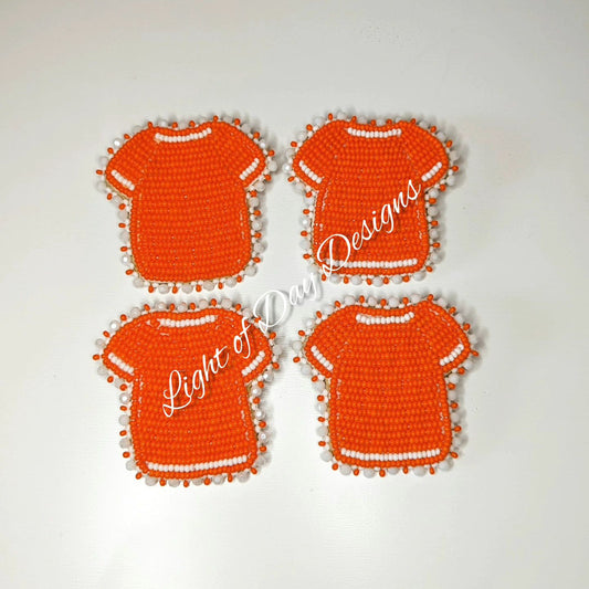 Beaded Orange Shirt Pin