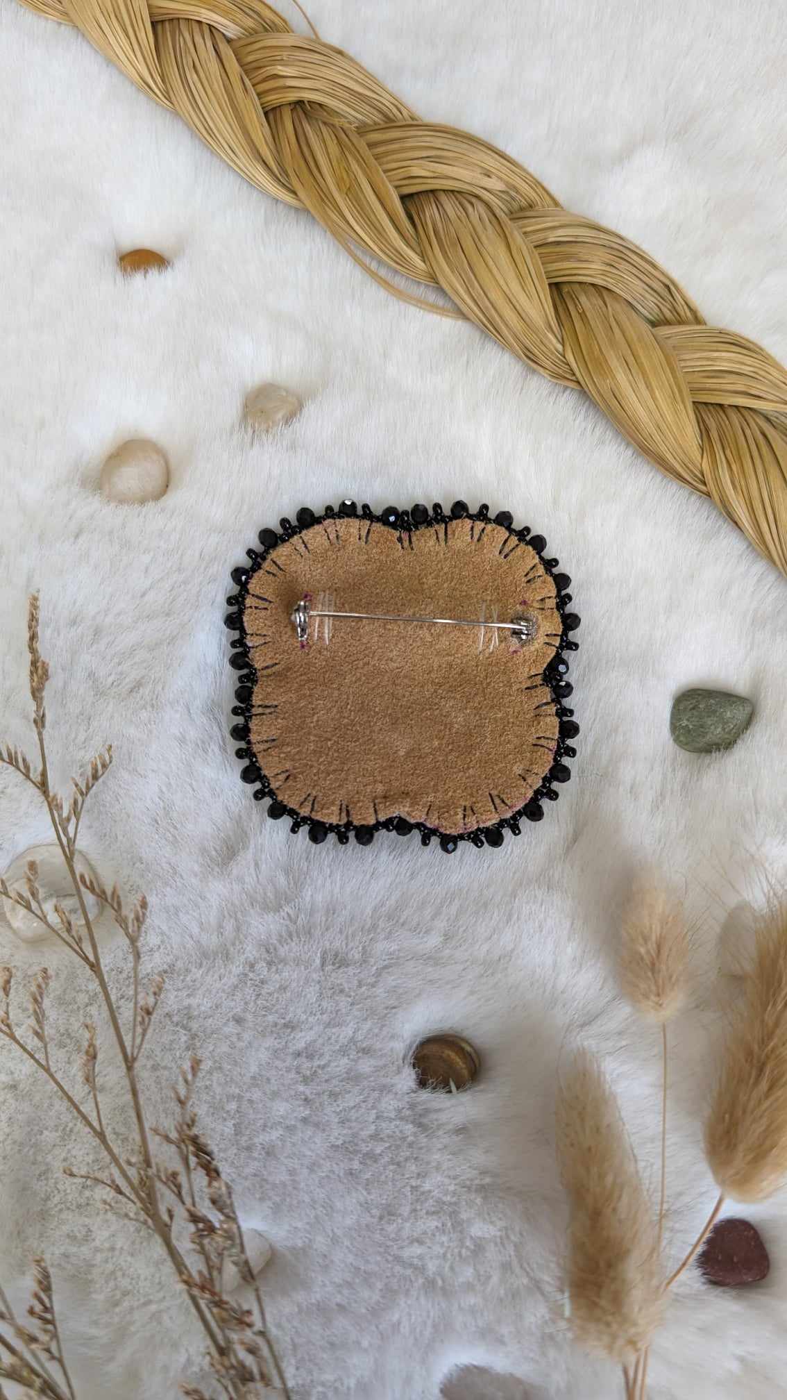 Beaded Poppy Pin